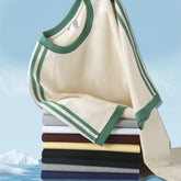 Men's And Women's Ice Silk Stripes Five-point Top