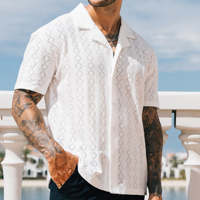Hollow Shirt Men's Casual Top