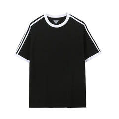 Men's And Women's Ice Silk Stripes Five-point Top